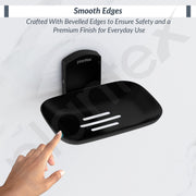 Plantex 304 Grade Stainless Steel Soap Holder for Bathroom/Soap Stands for Bathroom Wall/Bathroom Accessories - Parv (Black)