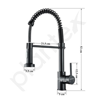 Plantex Brass Sink Tap for Kitchen with 360° Swivel Spout/Single Lever Kitchen Faucet with Dual Flow Mixer Tap/Water tap for Kitchen Sink-(Matte Black)