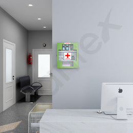 Plantex First Aid Box/Medical Box/Emergency First Aid Kit Box Without Key/Medicine Storage Box for Home, School & Office with Multi Compartment   - (Green & White)