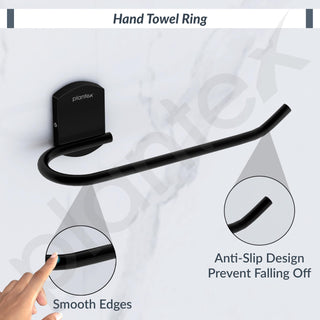 Plantex 304 Steinless Steel Towel Hanger for Wash Basin/Towel Holder/Towel Ring for Wash Basin/Bathroom Accessories (Black) Parv