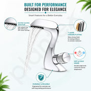 Plantex Wash Basin Tap/Pure Brass Single Knob Hot & Cold Mixer/Pillar Cock Tap for Washbasin/Deck Mount Sink Tap - (Chrome)