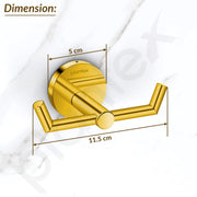 Plantex 304 Grade Stainless Steel Bathroom Hooks for Hanging Towel and Clothes in Bathroom/Washroom - Oreo (Gold)