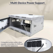 Plantex CCTV/DVR Cabinet Box/Network Rack/NVR - Server Rack/CCTV Camera Box with Lock/dvr box for cctv - (30D x 30W x 15H) - 1U - Transparent Glass Door Cabinet - (Metal)