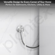 Plantex Pure Brass Two-Way Bib Cock Tap with Water-Saving Aerator/Compatible with Washing Machines/2 in 1 Tap -7 Year Warranty -(ICO-907-Chrome)
