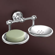 Plantex 304 Grade Stainless Steel Double Soap Holder for Bathroom/Wall Mounted Soap Holder/Bathroom Accessories - Skyllo (Chrome)