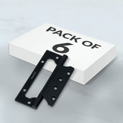 Plantex Butterfly Hinges for Door/Stainless Steel Door Hinges/5 Inch x 14 Gauge Hinge/2.5 mm Hinges for Home/Office/Hotel/Non-Mortise Hinge - Pack of 6 (Black)