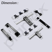 Plantex Stainless Steel Door Kit for Single Door/Door Accessories (10-inch Al-Drop,8-inch Latch,2 Handles,7-inch Tower Bolt and 4-inch Door Stopper-(Chrome & Z-Black)