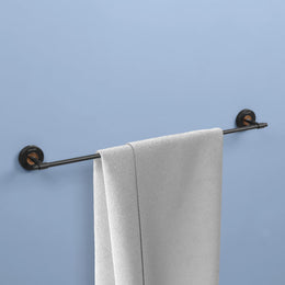 Plantex Brass with 304 Grade Stainless Steel Towel Hanger for Bathroom/Towel Rod for Kitchen/Towel Holder/Bathroom Accessories - RDAB (Matt Black & Rose Gold)