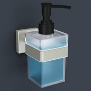 Plantex Stainless Steel Liquid Soap Dispenser for Bathroom/Liquid Shampoo Dispenser/Hand wash Dispenser/Bathroom Accessories - Pack of 1, Aqua (Satin)