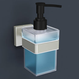 Plantex Stainless Steel Liquid Soap Dispenser for Bathroom/Shampoo Dispenser/Hand wash/Bathroom Accessories - Pack of 1, Aqua (Satin)