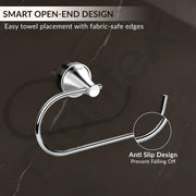 Plantex Towel Ring for Bathroom/Pure Brass Towel Holder/Towel Stand/Towel Hanger/Bathroom Accessories - Pack of 1 (APS-EFL-05, Chrome)