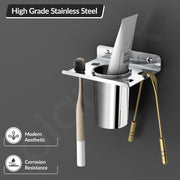 Plantex Platinum Stainless Steel Tooth Brush Holder/Tumbler Holder/Bathroom Accessories