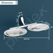 Plantex Rich Brass Unique Dual Soap Holder for Bathroom/Wall Mounted Soap Holder/Soap Stand/Soap Case/Bathroom Accessories (Chrome)