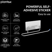 Plantex Hygienic Toilet Combo/Polypropylene Toilet Seat Cover/Self Adhesive Toilet paper holder/D- Shape Health Faucet Set with 1.20 meter hose Pipe for Toilet and Clamp (Chrome)