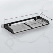 Plantex Stainless Steel and Frosted Glass Double Soap Holder for Bathroom/ Dual Soap Case/Soap Stand/Bathroom Accessories -(Black)