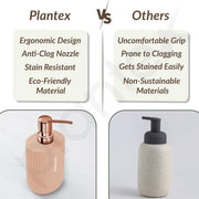 Plantex Ceramic Bathroom Set - Soap Holder for Bathroom/Liquid Soap Dispenser/Tumbler Holder/Toothbrush Holder - 3 Pcs Set