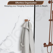 Plantex 304 Grade Stainless Steel Hooks for Hanging Clothes/Hanger for Bathroom/Hooks for Wall/Hooks/Bathroom Accessories - Benz (Rose Gold)