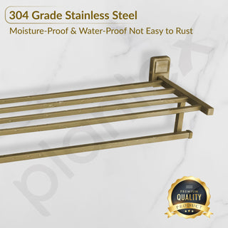 Plantex 304 Grade Stainless Steel 24 inch Towel Bar for Bathroom/Towel Stand/Hanger/Bathroom Accessories - Darcy (Antique)