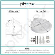Plantex White Corner Wash Basin/Wall Mount Basin for Bathroom/Ceramic Tabletop Basin with 10 Years Glaze Warranty by Plantex/Small Corner Sink (Breva, 14.5 x 14.5 x 5 Inch)