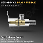 Plantex Angle Cocke for Bathroom with Brass Spindle/Single Lever Angle Valve with Wall Flange and Teflon Tape/Stop Cock for Wash Basin - Pack of 1 (Rio, Chrome)