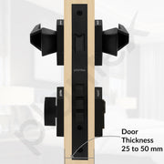 Plantex Mortise Door Lock for Main Door/Premium Handle Lock Set for Home with 3 Years Warranty by Plantex (Black)