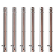 Plantex Heavy Duty 12-inch Joint-Less Tower Bolt for Wooden and PVC Doors for Home Main Door/Bathroom/Windows/Wardrobe - Pack of 6 (703, Rose Gold and Chrome)