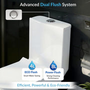 Plantex Commode for Toilet/Ceramic One Piece Toilet/Rimless Washdown Flush Commode with Soft Closing Toilet Seat - S Trap (White, APS-2019)