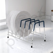 Plantex Stainless Steel Thali Stand/Dish Rack/Plate Stand/Plate Rack for Modular Kitchen/Tandem Box Accessories (Chrome)