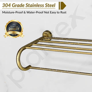 Plantex 304 Grade Stainless Steel 24 inch Towel Rack for Bathroom/Towel Stand/Hanger/Bathroom Accessories - Daizy (Antique)
