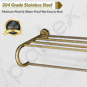 Plantex 304 Grade Stainless Steel 24 inch Towel Rack for Bathroom/Towel Stand/Hanger/Bathroom Accessories - Daizy (Antique)