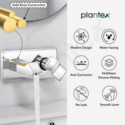 Plantex Pure Brass Basin Mixer Tap for Bathroom/Wall Mount Mixer Tap for Bathroom/Hot and Cold Water/Tap for Wash Basin –(PRI-327)