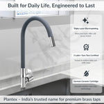 Plantex Flexible Tap for Kitchen Sink/360° Rotating Sink Tap for Basin/Flexible Tape with Teflon Tape – Deck Mount (Chrome)