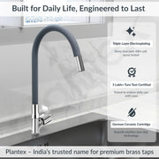 Plantex Flexible Tap for Kitchen Sink/360° Rotating Sink Tap for Basin/Flexible Tape with Teflon Tape – Deck Mount (Chrome)