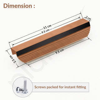 Plantex Cabinet Handle/96mm Handle for Cabinet/Wardrobe/Kitchen Handle/Door Pull-Push Handle for Home/Office - Pack of 1 (Rose Gold)