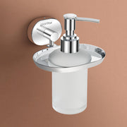 Plantex J4 Stainless Steel Liquid Soap Dispenser/Shampoo Dispenser for Wash Basin/Hand Wash Dispenser Wall Mounted/Bathroom Accessories (Chrome Finish) Onix