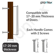Plantex Cabinet Handle/Kitchen Cabinet Door Handle/Wardrobe/96 mm Cupboard Handle/Door Pull-Push Handle for Home/Office - Pack of 2 (Black)