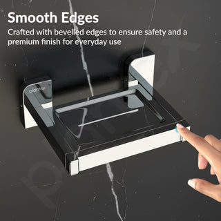 Plantex Soap Dish for Bathroom/304 Grade Stainless Steel Soap Case/Soap Holder/Soap Stand/Bathroom Accessories - Pack of 1 (1903, Chrome)