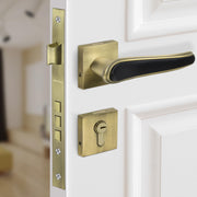 Plantex Main Door Lock/Mortise Lock for Doors - Robust Door Handle for Home with Brass Locks Body & Cylinder (PT-014, Brass Antique & Black)