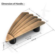 Plantex Door Handle/6 Inch Main Door Handle/Handle for Wooden Door/Pull-Push Door Handle/Door Accessories (Pack of 1, Copper Antique)
