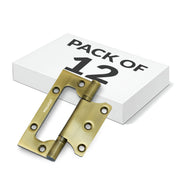 Plantex Stainless Steel Butterfly Hinges for Door/4 Inch x 14 Gauge Hinge/2.5 mm Door Hinge for Home/Office/Hotel/Non-Mortise Hinges - Pack of 12 (Brass Antique)
