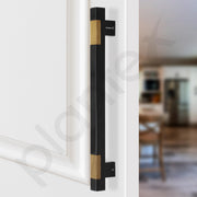 Plantex Heavy Duty Main Door Handle/15 Inch Door Handle for Main Door/Pull-Push Door Handle for Home/Office/Hotel - Pack of 1 (S-607-Black and Wood) - 3 Years Warranty