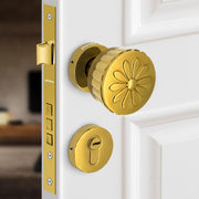 Plantex Heavy Duty Door Lock/Main Door Mortise Lock Handle/Handle Set for Home/Office/Door Accessories (Gold)