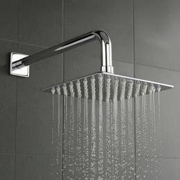 Plantex Stainless Steel Overhead Shower 6 x 6 inch with Water-Saving Technology/High pressure Rain Shower Head without Arm/Bathroom Shower -(Ultra Slim-Chrome)