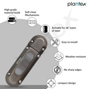 Plantex Latch Lock for Main Door/Door Latch for Bathroom/Door Lock Latch for Home/Office/Bedroom/Door Stopper - Pack of 1 (Satin Black)