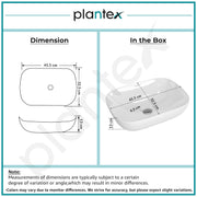 Plantex Ceramic Wash Basin/Basin for Bathroom/Tabletop Wash Basin/Bathroom Basin (Crystal, White)