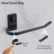 Plantex Metro Platinum Stainless Steel Napkin Ring/Towel Ring/Napkin Holder/Bathroom Accessories - Pack of 1 (Black)