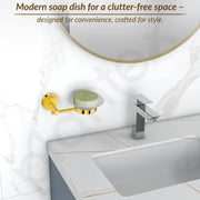 Plantex 304 Grade Stainless Steel Soap Holder for Bathroom/Soap Stand/Soap Dish/Bathroom Accessories - Oreo (Gold)