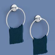 Plantex Stainless Steel Towel Ring for Bathroom/Wash Basin/Napkin-Towel Hanger/Bathroom Accessories - (Chrome/Round) - Pack of 2