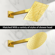 Plantex 14-Inch Shower Arm for Overhead Shower/Stainless Steel Shower Pipe/Wall Mount Bathroom Fitting with Ã‚Â½-Inch Thread - Pack of 1 (PVD Gold)