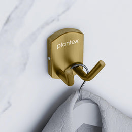 Plantex 304 Grade Stainless Steel Robe Hook/Cloth-Towel Hanger/Door Hanger-Hook/Bathroom Accessories - Pack of 1 (Parv-Brass Antique)